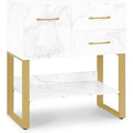 Glaenzende Oberflaechen ergaenzen das Sideboard