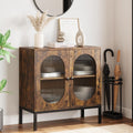 Sideboard mit Glastueren und Flechtoptik