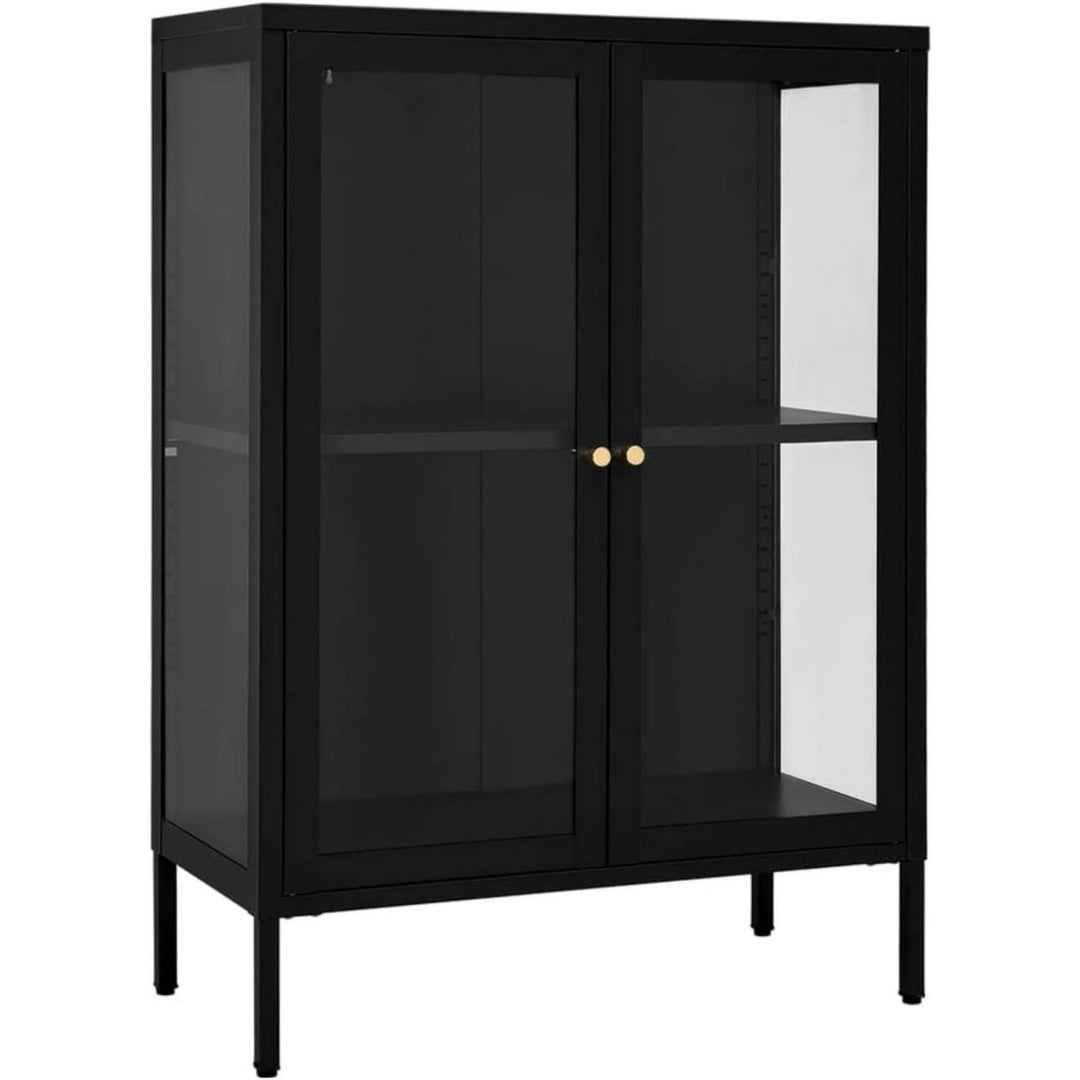 Sideboard mit den Massen 75 x 35 x 105 cm in Schwarz