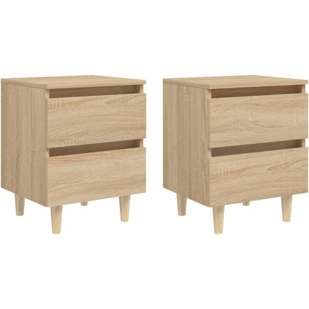 Holzbeine praegen den Nachttisch