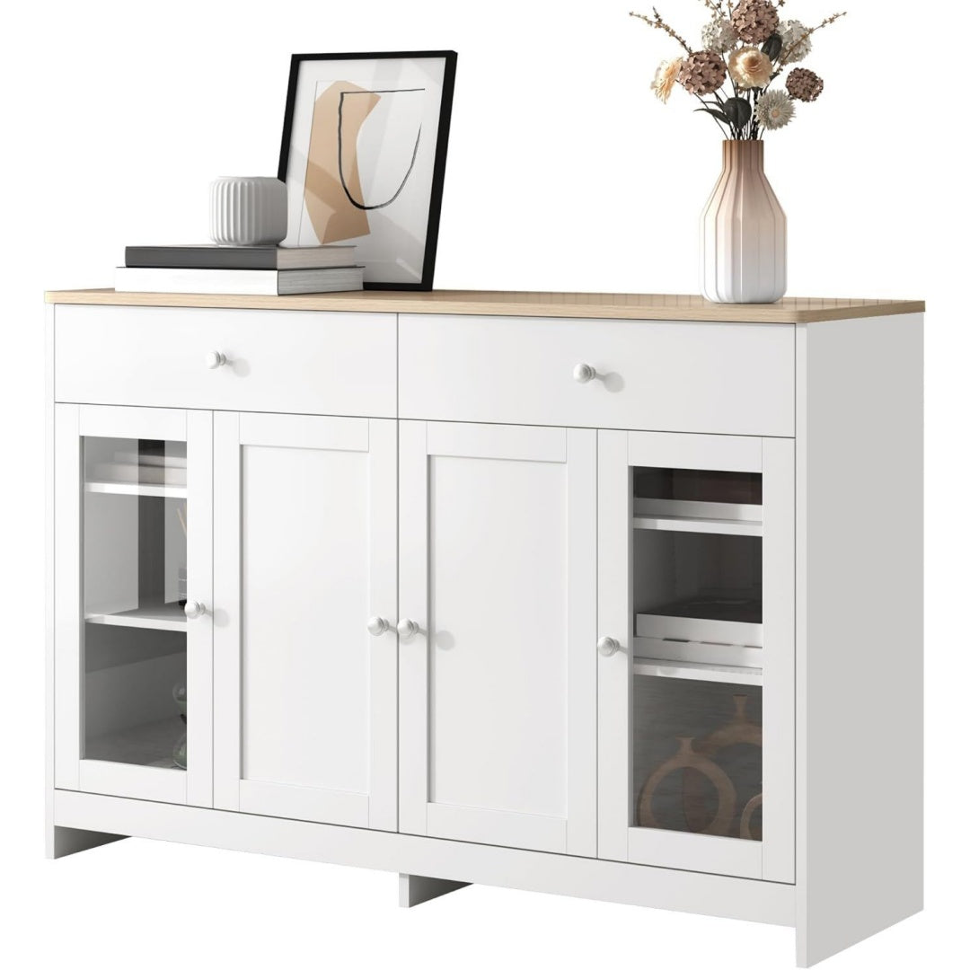 Sideboard mit 4 Tueren, geschlossenem Stauraum und 2 Schubladen