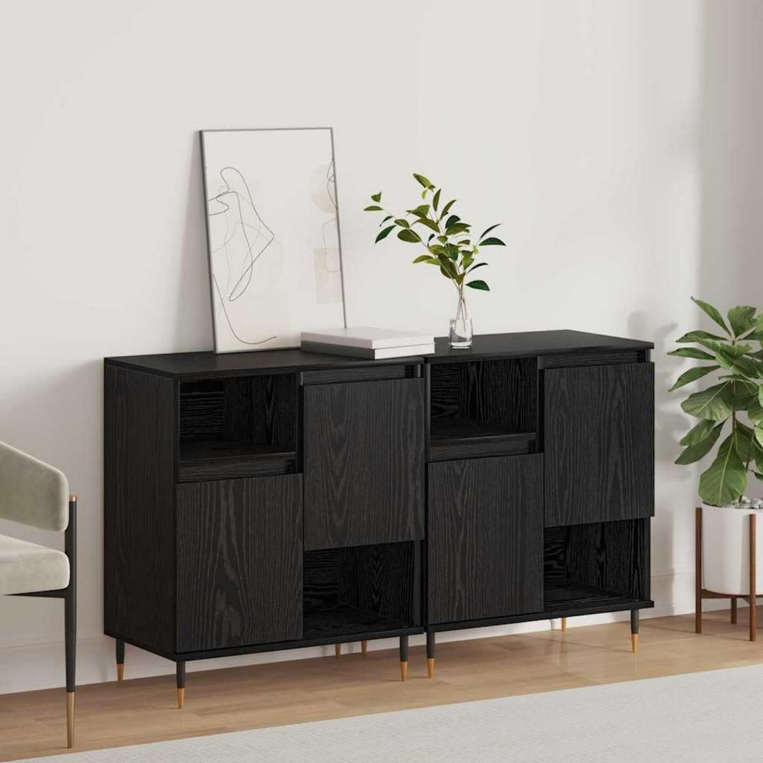 Sideboard verbindet ein Metallgestell und 4 Tueren