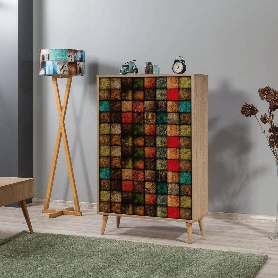 Sideboard mit 2 Tueren, beschichteten Flaechen und geschlossenem Stauraum