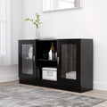 2 Tueren und eine klappbare Konstruktion an dem Sideboard