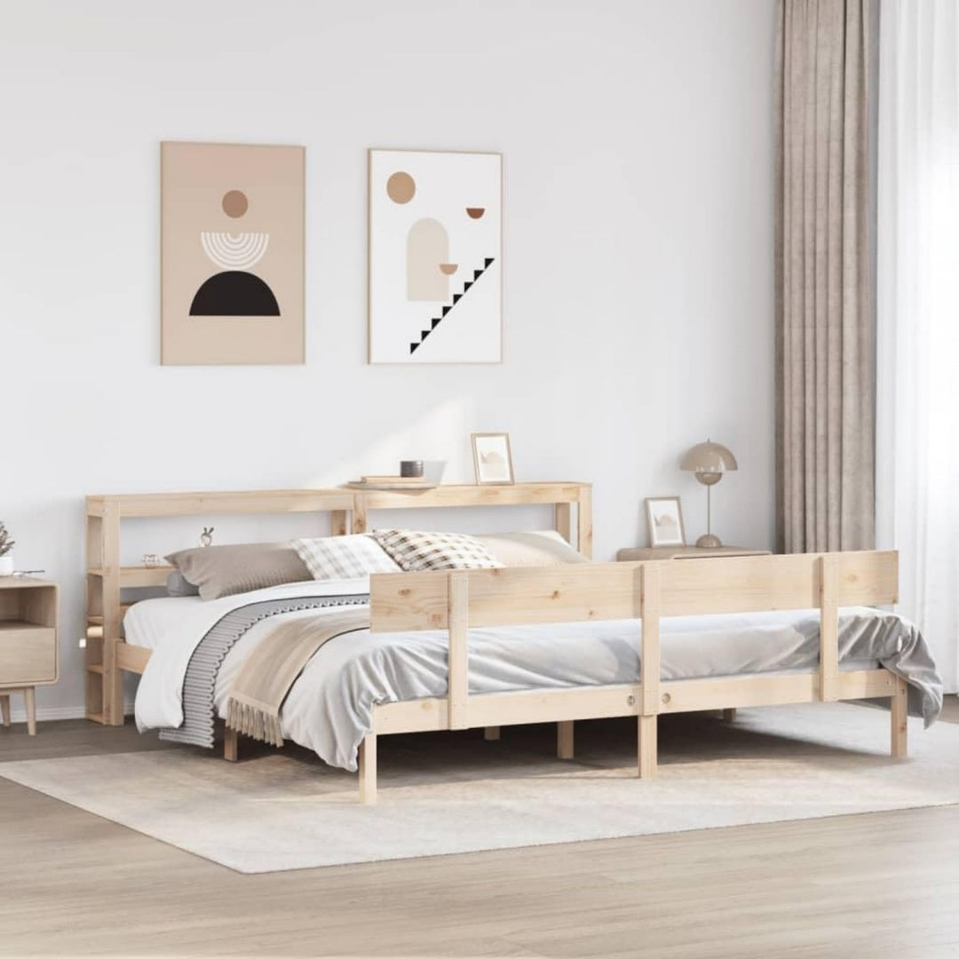 Bettgestell aus Massivholz und Kiefernholz mit den Massen 180 x 200 cm