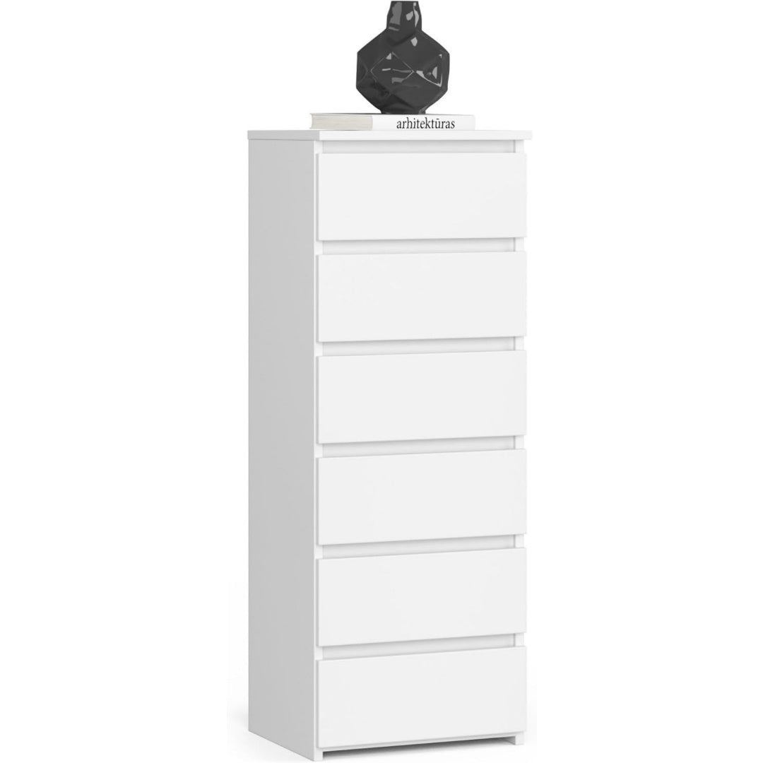Das Sideboard vereint 6 Schubladen mit Rollen
